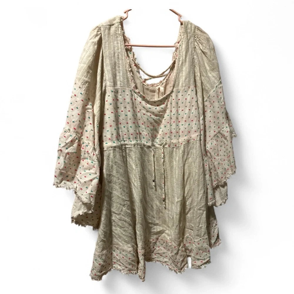 Kristin Miles Multicolor Polka Dot Top/Babydoll Dress, Size 3X - Picture 2 of 10